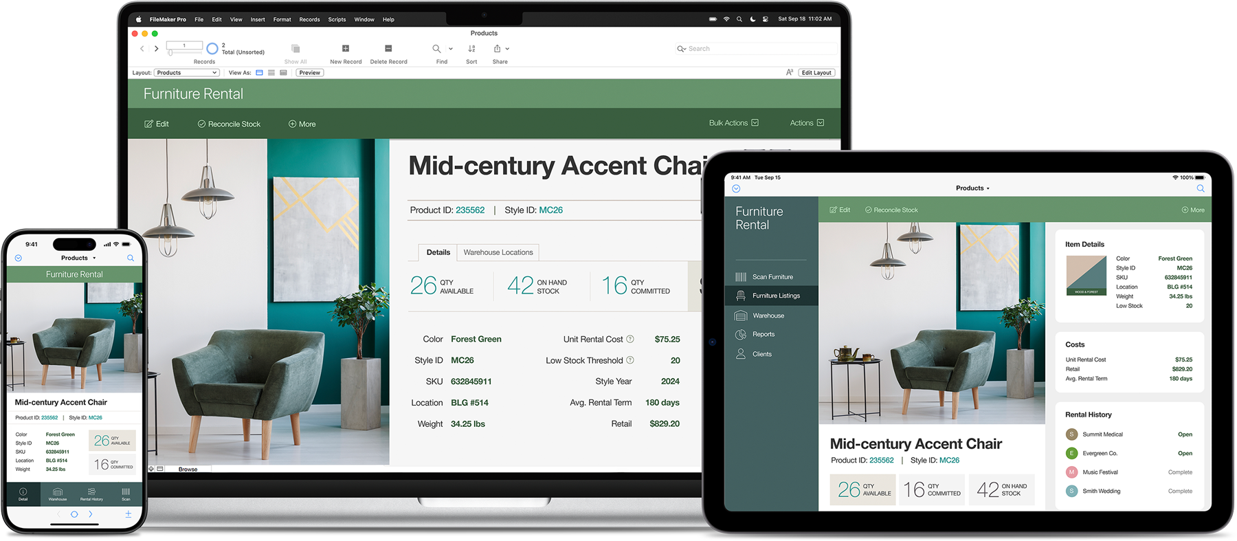 Providence software running on desktop, tablet, and mobile devices